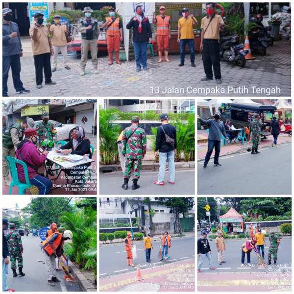 Sosialisasi gerakan 3 M dan yustisi di wilayah RW 01